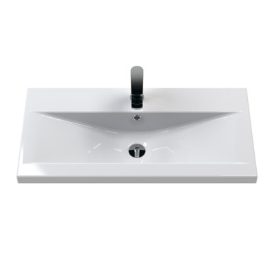 810mm Single Bathroom Vanity with Drop In Vitreous China Basin