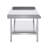 Stainless Steel Work Table, 30 x 48 x 26 Inch Commercial Food Prep Worktable, 3-Sided Backsplash Heavy-Duty Prep Worktable, Metal Work Table with Adjustable Height for Restaurant Home Hotel