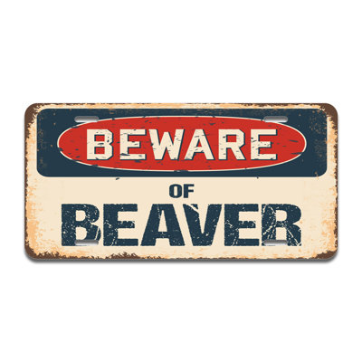 Beware of Beaver Aluminum Plate Frame