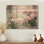 «Pink Blossoming Country Window Gaze III» - imprimé floral sur bois