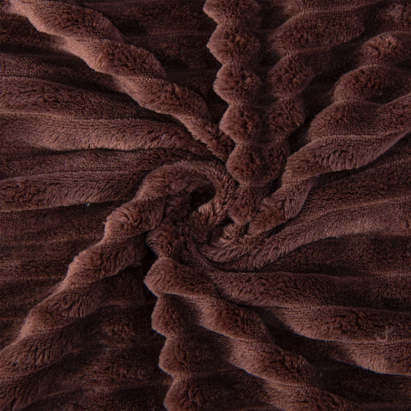 Couverture en flanelle ultra-douce, Brun