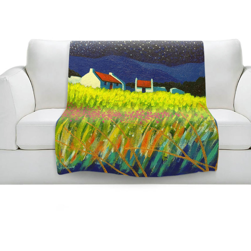 Couverture sherpa douce starry night, l 68 po x L 80 po