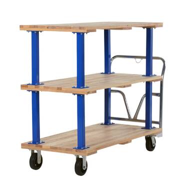 54.13'' H x 39.5'' W Utility Cart with Wheels