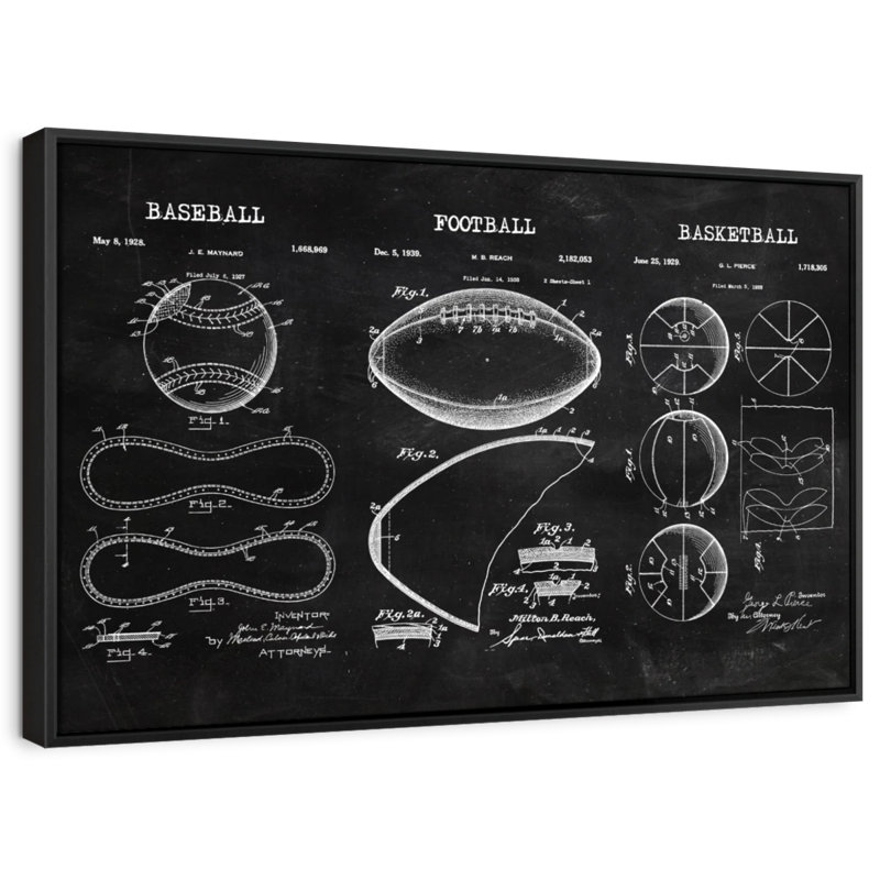Balls Compilation BW, brevet sur toile, H 13 po x l 19 po