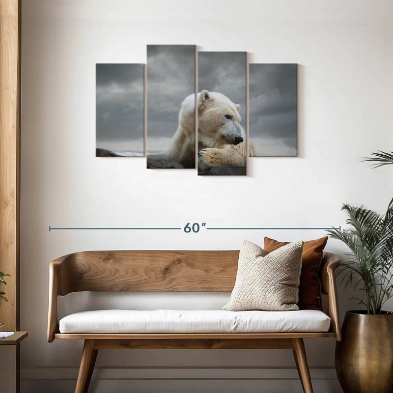 Brampt Storm Over Polar Bear, 27" H x 43" W