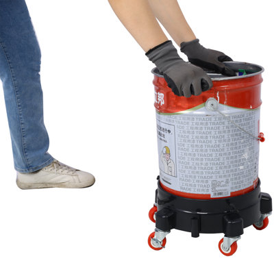 11.2 Inch Bucket Dolly,Removable Rolling Bucket Dolly with 5 Roll Swivel Casters Turning,Black