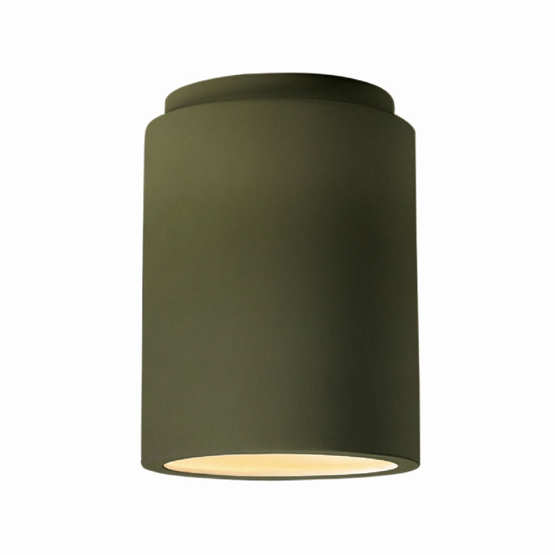 Plafonnier encastré 1 lumière 6,5 po Sumatra, Matte Green, Incandescent (Not Included)