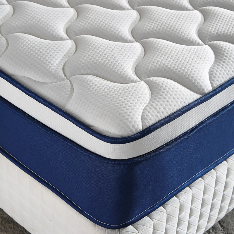 Matelas hybride 10 po en mousse viscoélastique gélifiée mi-ferme de taille moyenne certifié CertiPUR US, Très grand lit, 10"