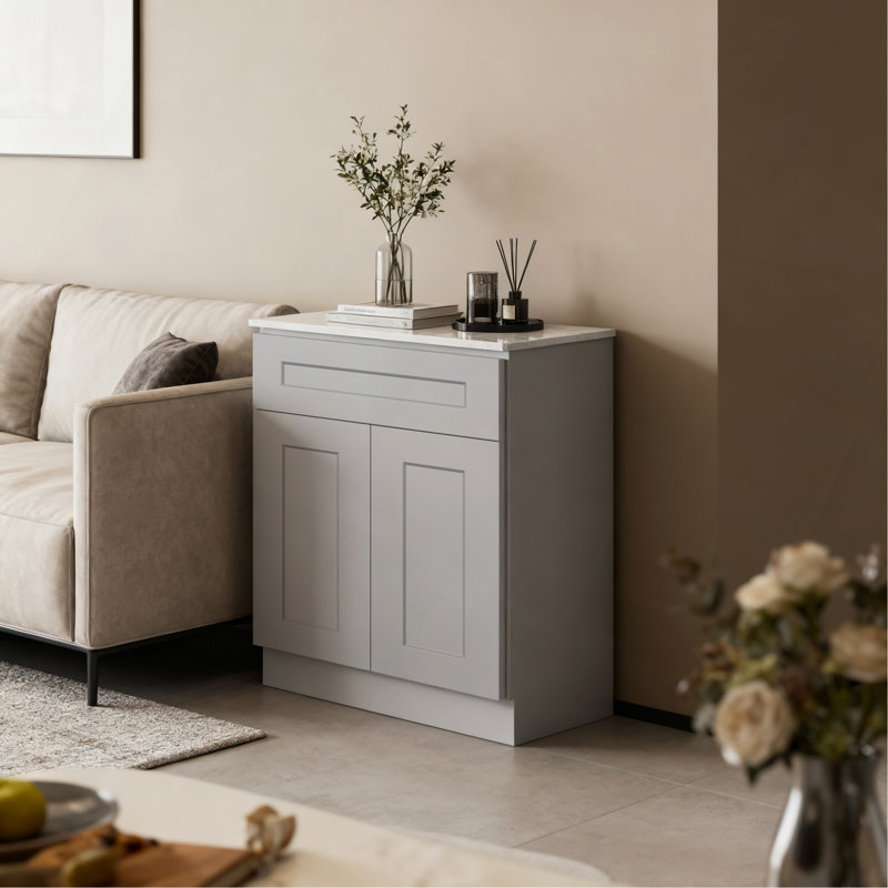 Armoire de base double Shaker, Gris