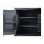 Armoire de rangement grise avec tablettes réglables, tiroir et 2 tablettes de porte pour la cuisine-975498512