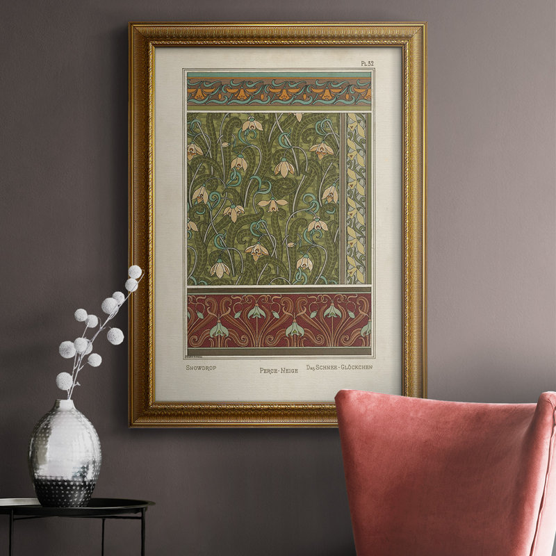 Toile encadrée de qualité supérieure Nouveau Decorative VI - prête à être accrochée, H 27 po x l 18 po x P 2,5 po