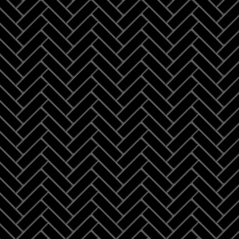 Metro Brick Herringbone 10-5/8 " x 12-1/2 " Porcelain Mosaic Floor and Wall Tile, Matte Black