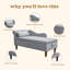 Chaise longue en velours avec accoudoirs roulés-579390373