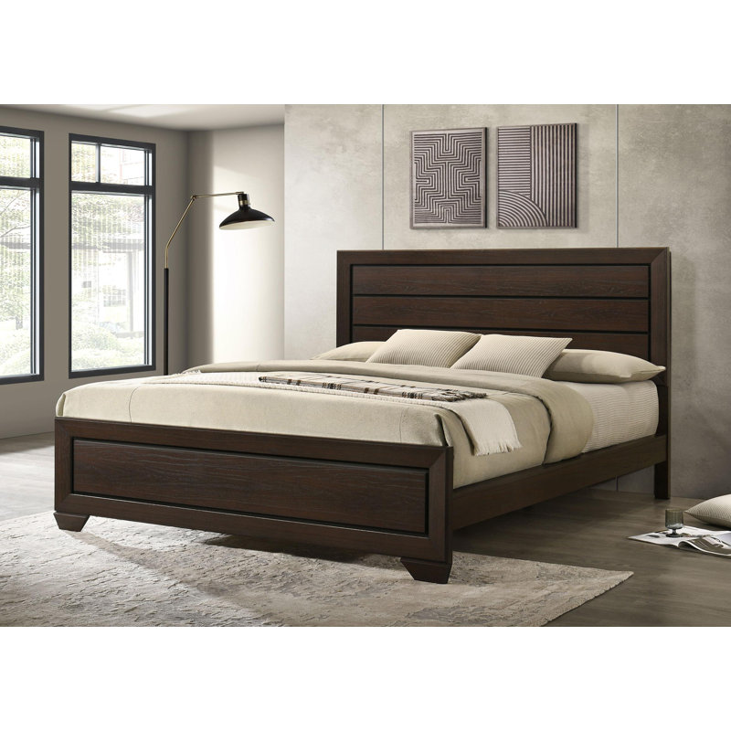 Wood Panel Bed, California King, Dark Cocoa