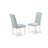 5 Piece Dining Table Set Includes an Oval Dining Room Table with Butterfly Leaf and 4 Baby Blue Linen Fabric Parsons Chairs, Linen White-1501350666-1569182254-1501350665