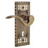 Craftsman Plate Passage (Hall & Closet) with Decorative Keyhole and Manor Lever