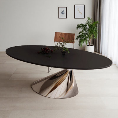 Modern Light Luxury Design Oval Dining Table