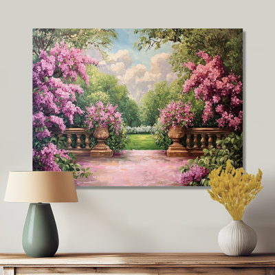 Jardin lilas dans la campagne française I - lilas, art mural salon