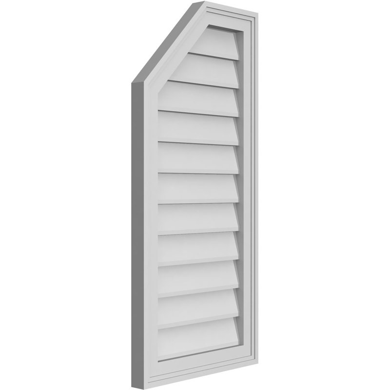 Évent en demi-octogone supérieur à montage en surface Signature, H 1,5 po x L 16 po x l 34 po