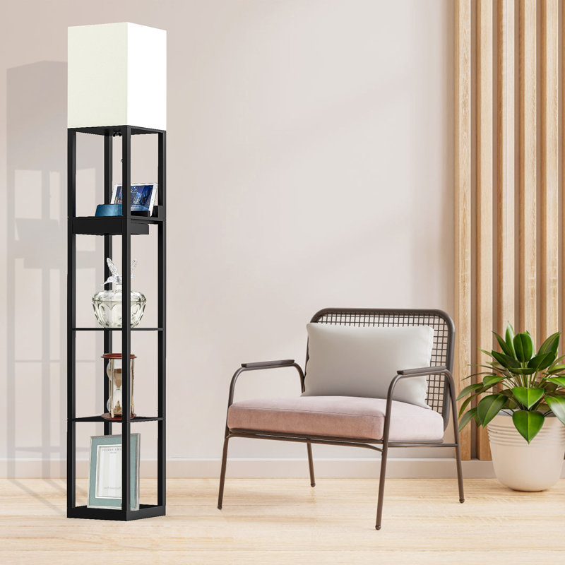 Lampe sur pied colonne 79,2 po avec prise Dalesia