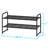 2 Tier Stackable Shoe Rack, Metal Wire Grid, Shoe Organizer Storage Shelf