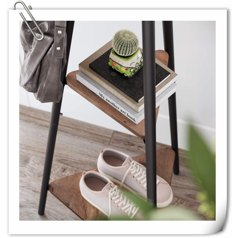 Benino Solid Wood Freestanding Coat Rack