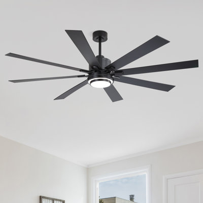 Grand ventilateur de plafond 72 pouces avec lumière, moteur à courant continu réversible, ventilateur de plafond moderne pour le salon