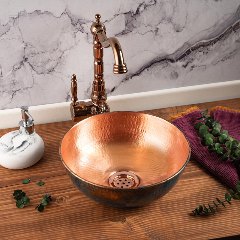 Lily Manor Copper Sink, Size: 16''