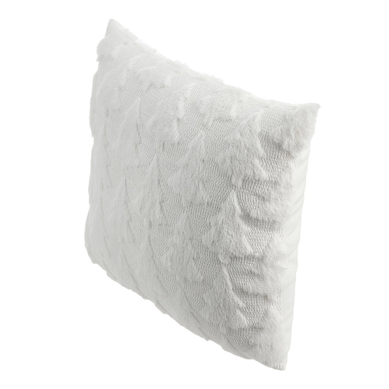 Cotton White Rectangular Backrest Cushion
