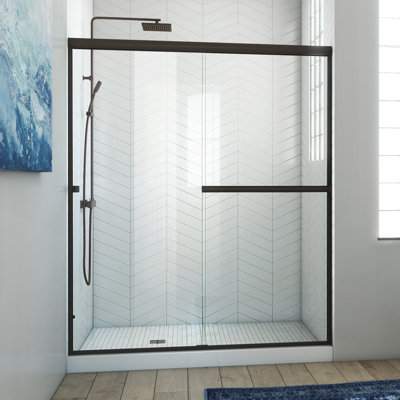 Lese - W x 70.375'' H Bypass Door Semi-Frameless Shower Door with