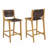 Acacia Wood Outdoor Armless Barstool- Teak