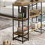 110Cm Rustic 3 Tier Console Table with Storage Shelves Living Room Entryway Hallway