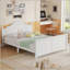 Lit pour enfants, lit plateforme double en bois avec tête et pied de lit-514731874