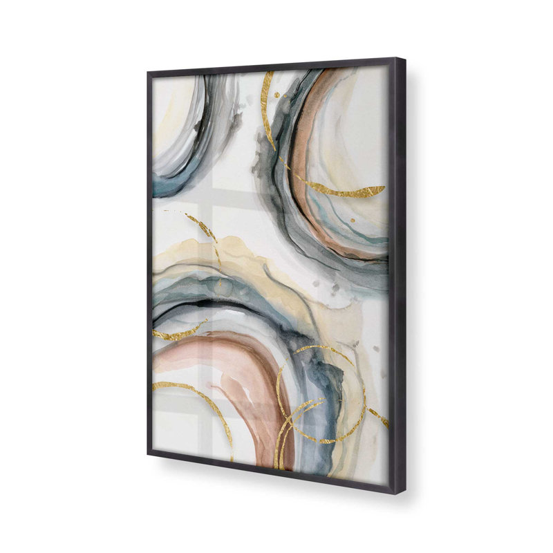 Golden Echoes v2, impression, H 14 po x l 11 po x P 1,25 po, Cadre photo en zinc patiné