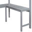 Lit mezzanine double gris avec bureau et tablette: Taille et tablette en bois de pin massif pour chambre à coucher - Gris: fabrication durable