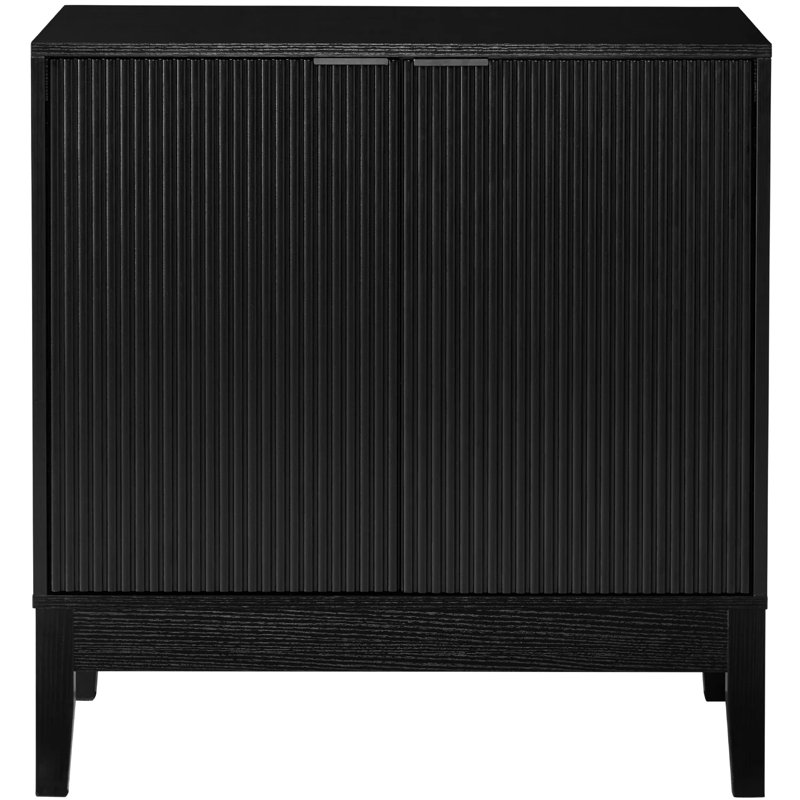 2-Door Storage Cabinet, Black