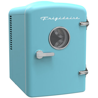 Mini réfrigérateur frigidaire 4L Frigidaire, peut contenir jusqu'à 6 canettes, glacière thermoélectrique portative pour la voiture, le bureau, la chambre à coucher, le dortoir, bleu