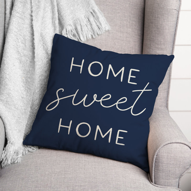Outdoor Reversible Throw Pillow, Blue
