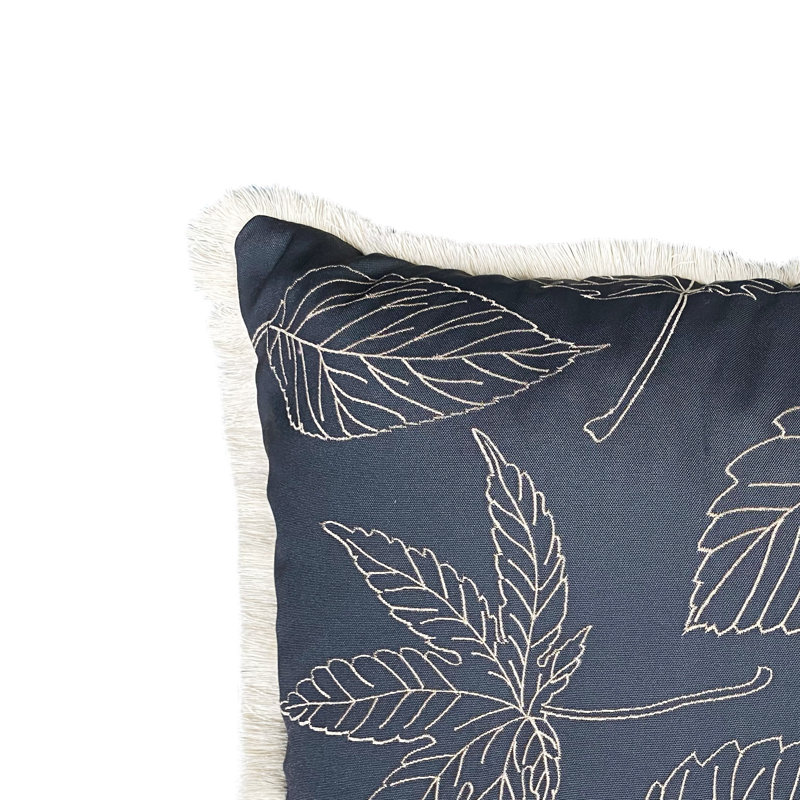 Fringed Outdoor Throw Pillow