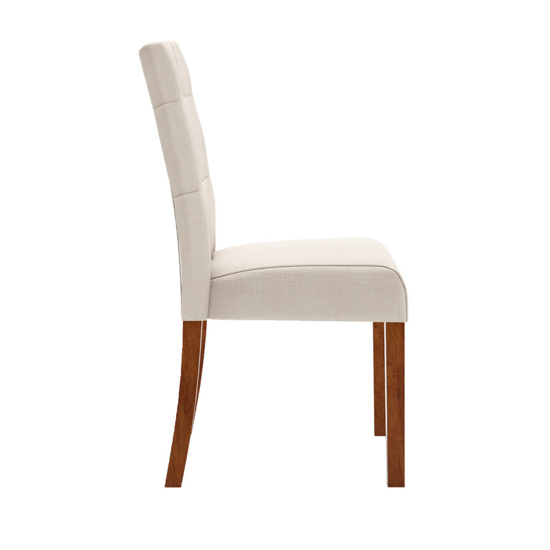 Chaise d’appoint capitonnée en lin Mitzi, Lin beige