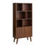 Breux Guthmar Mid-Century Modern Bookcase With Six Shelves And Two Doors-705702864
