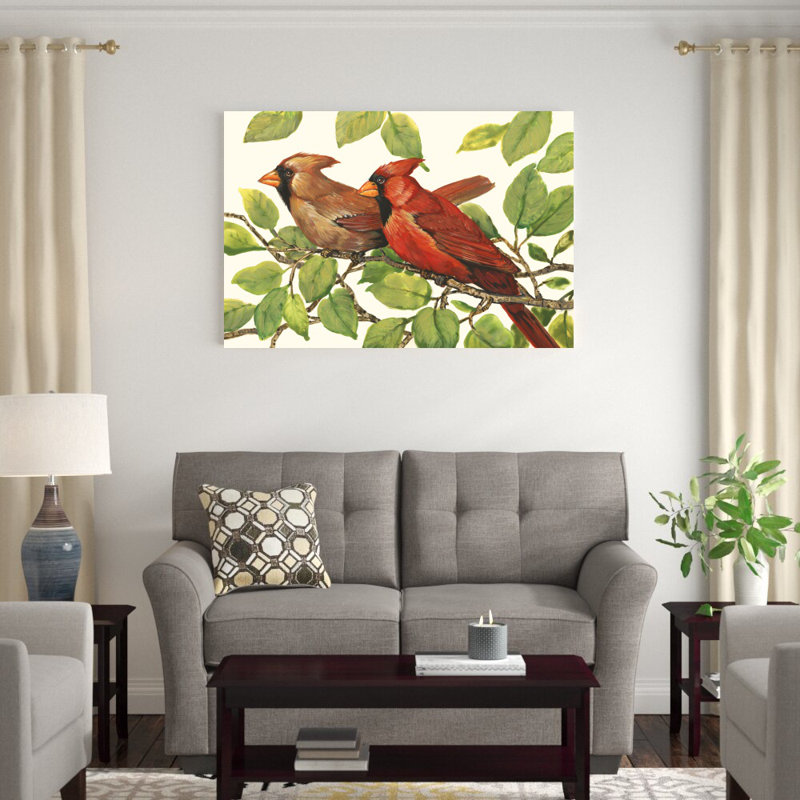 «Cardinals» par Tim Ottoole - impression sur toile tendue, H 32 po x l 48 po