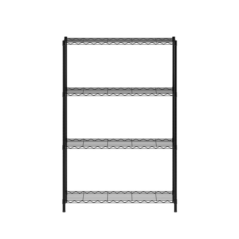 Canika Stainless Steel Storage Rack, 137.16cm H x 91.44cm W x 35.56cm D, Black
