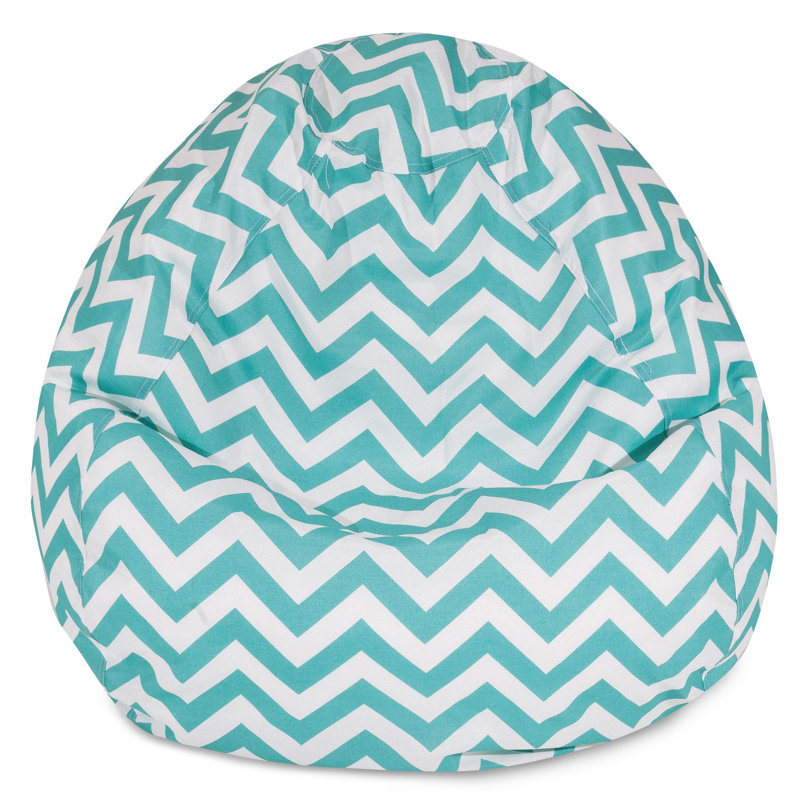 Velvet Bean Bag Chair & Lounger, 22'' H x 28'' W x 28'' D, Teal