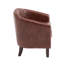 Edvardas Upholstered 29.11 Wide Faux Leather Tufted Barrel Club Chair with Nailhead Trim-896285661