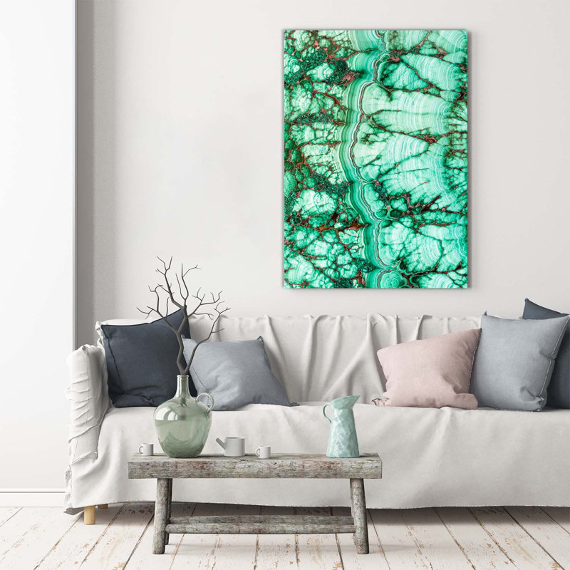 Malachite Texture - Wrapped Canvas Print