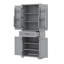 Armoire de rangement haute avec portes et tiroir, tablette réglable-113719205