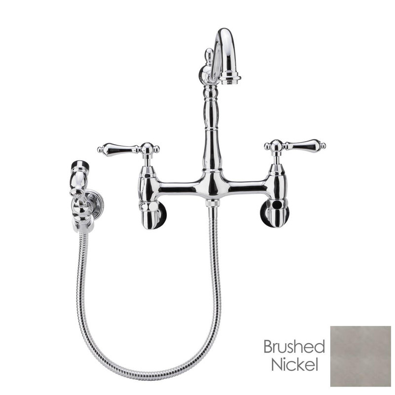 Chevington Kitchen Faucet with Side Spray, Brushed Nickel