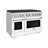 ZLINE 48 in. 6.7 cu. ft. Paramount Double Oven Dual Fuel Range W/ 8 Burner Gas Cooktop in Stainless Steel W/ White Matte Doors (SDR-WM-48)