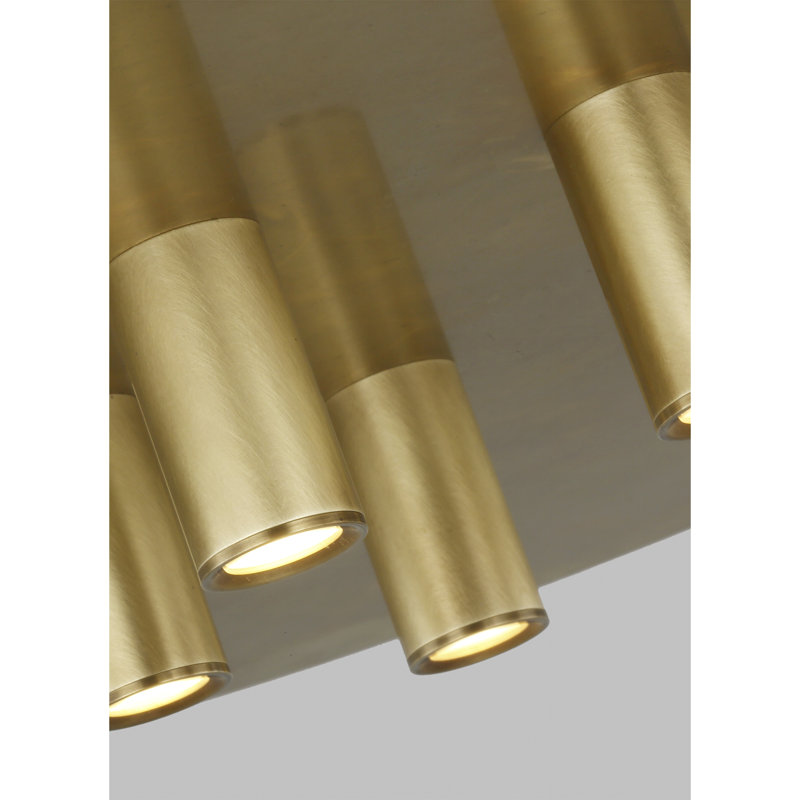 Ponte 5 - Light LED Pendant, Natural Brass